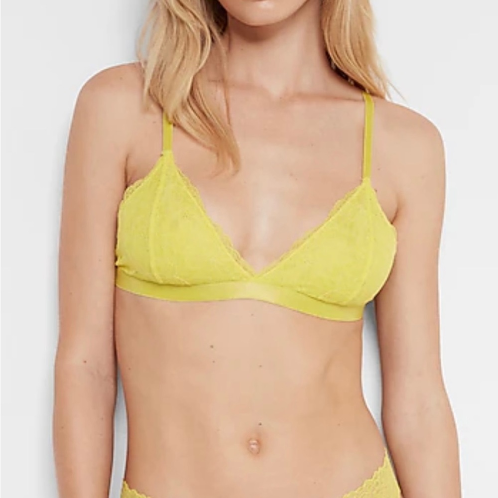 NWT Express Lace Triangle Bralette, Sz XS